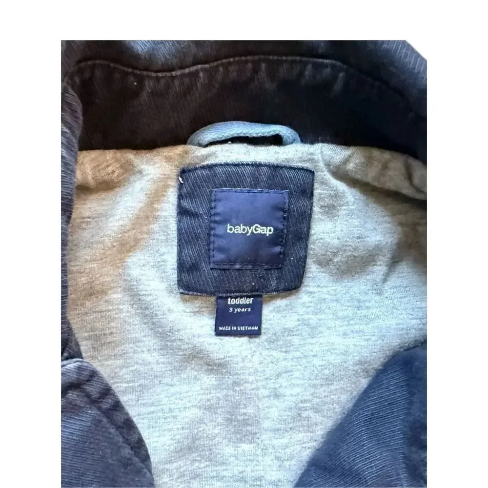 Toddler Boys Vintage Baby Gap Canvas Peacoat Jacket Coat - Sz 3 yrs